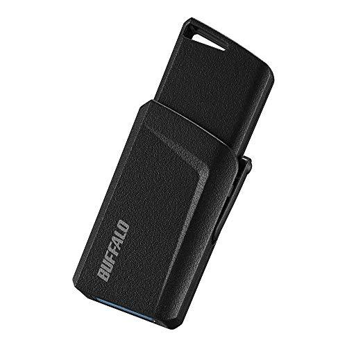 バッファロー BUFFALO USB3.1(Gen1)プッシュスライドUSBメモリ 64GB ブラッ...