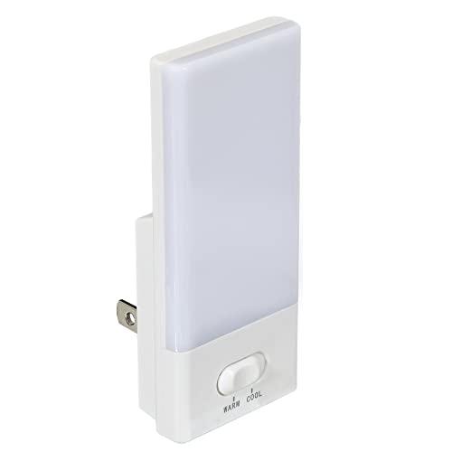 エルパ (ELPA) LEDセンサー付ライト (白色・電球色/ホワイト/サービスコンセント付) 明暗...