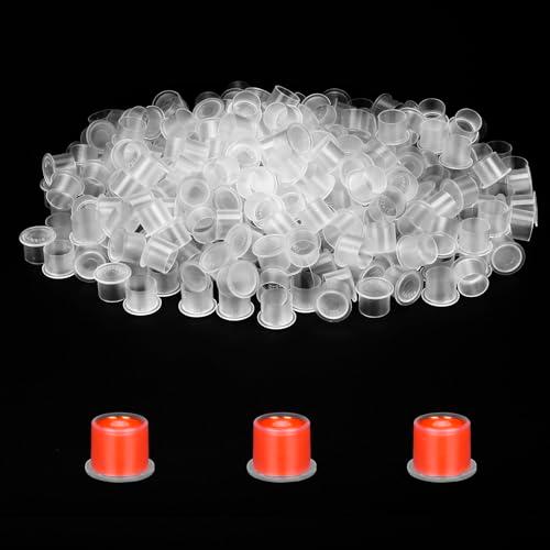 ATOMUS 300pcs タトゥーインクキャップ ベース付きインクカップ使い捨て顔料インクカップ ...