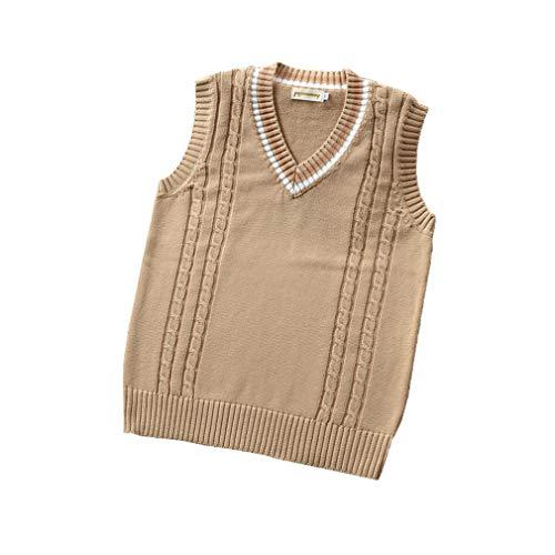 [BARYPORY] おしゃれ Vネック ベスト ノースリーブ スクール 学生 制服 シンプル 男の...