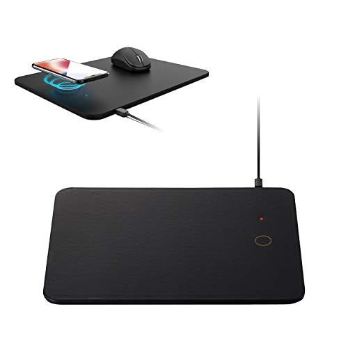 ELECOM マウスパッド ワイヤレス充電器付 Qi規格対応 ブラック MP-WQ01BK