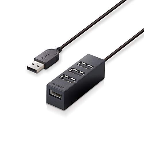 エレコム USBハブ 2.0 バスパワー 4ポート 100cm マグネット付き 機能主義 MacBo...