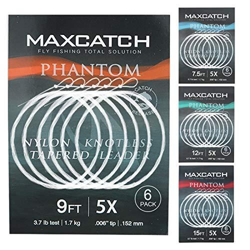 M MAXIMUMCATCH Maxcatch 6枚1パック フライリーダー リーダーライン フライ...