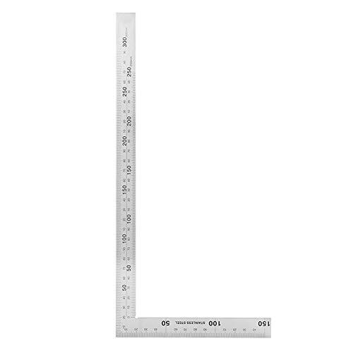 90度直角ファインダー定規ステンレス鋼読みやすい測定正方形レイアウトテンプレートツール（300mm1...