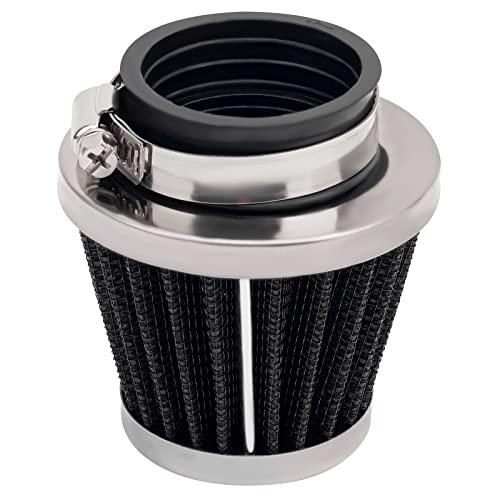 AHL エアクリーナー エアフィルター 42mm 汎用 オーバルテーパータイプ （ブラック）