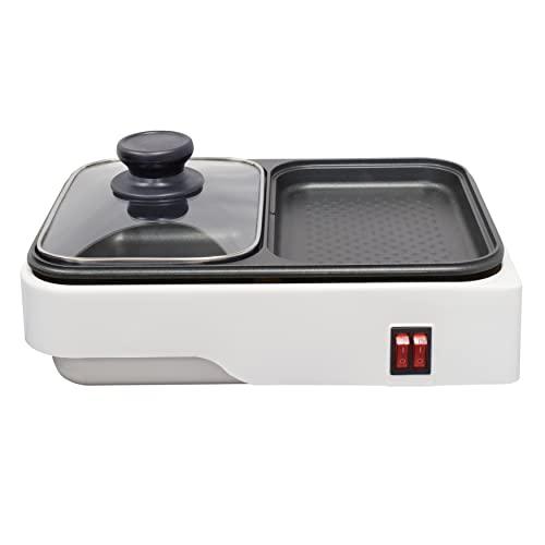 2WAYプレート ホットプレート 鍋付き 一人暮らし COK-YH100B-W 08-1209