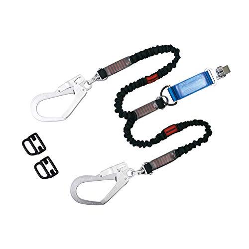 [藤井電工] 新規格 フルハーネス用ランヤード ノビロン 伸縮ロープ式 130kg対応 ブラック 黒...