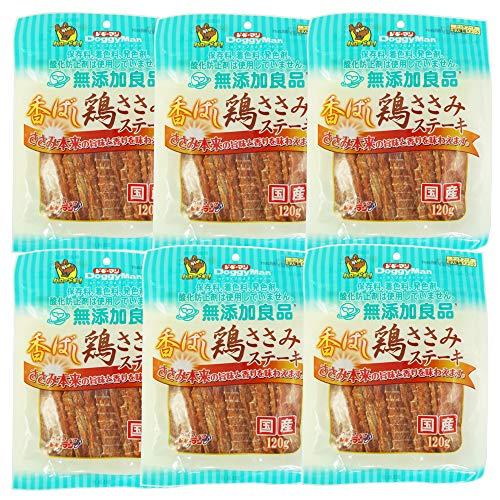 ドギーマン 犬用おやつ 無添加良品 香ばし鶏ささみ ステーキ チキン 120グラム (x 6) (ま...