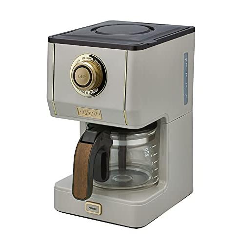 【Toffy/トフィー】 アロマドリップコーヒーメーカー K-CM5 グレージュ ドリップ式 蒸らし...
