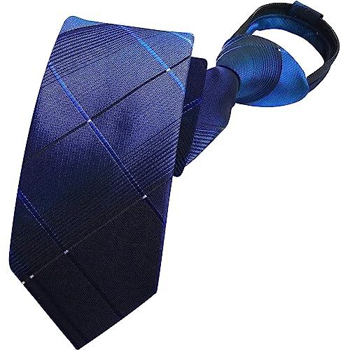 [メンデンス] ネクタイ ワンタッチ ジッパーネクタイ 全4柄 シルク 簡単 装着 僅か数秒 スリム...