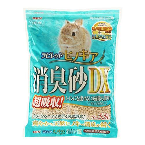 GEX ジェックス ラビレット ヒノキア消臭砂DX5.5L トイレに流せるトイレ砂 消臭成分配合 超...