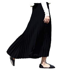 [BARYPORY] フレア スカート レディース ロングスカート プリーツスカート マキシスカート 無地 レディーススカート 着痩せ 体型カバの商品画像