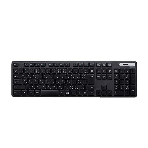 エレコム ワイヤレスキーボード メンブレン 薄型 フルキーボード テンキー ブラック TK-FDM1...