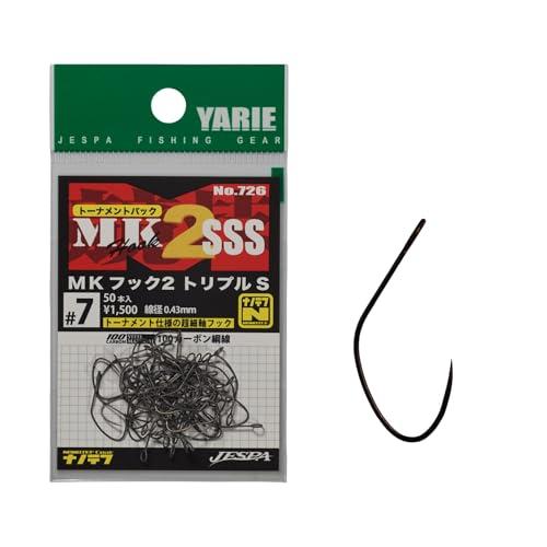 YARIE(ヤリエ) No.726 MKフック2 SSS エリアトラウト用 シングルフック バーブレ...