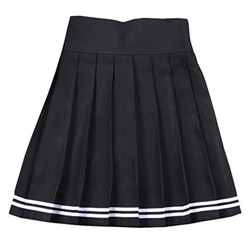 [BARYPORY] プリーツスカート 裏地付き 制服スカート 無地 美脚 ミニ カワイイ フリフリ...