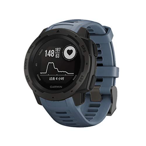Garmin Instinct バンド/ベルト 22mm交換用バンド 柔らかいシリコンバンド 調整可...
