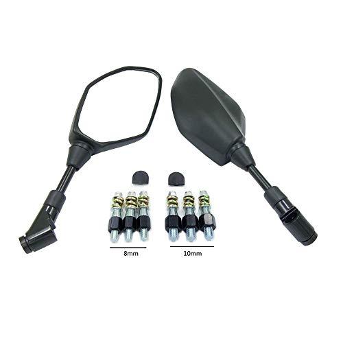 Karun バイクミラー 汎用 PCX GROM Z125 MT-07 MT-09 アダプター付け ...