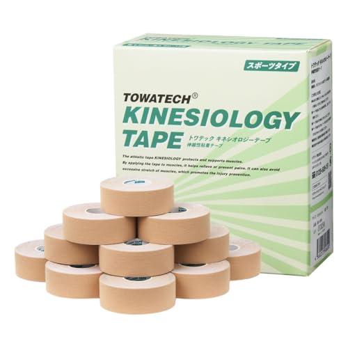 トワテック キネシオロジーテープ 25mm×5m 12巻 スポーツタイプ 伸縮 膝 肩 指 足首 手...