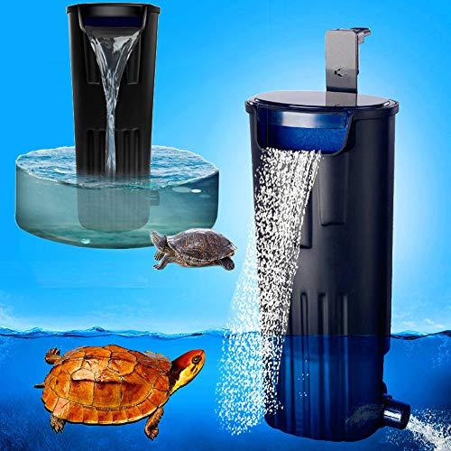 LONDAFISH水槽フィルター 小型 滝水族館 静音 滝カメ 魚タンク酸素ポンプ低水位フィルタ タ...