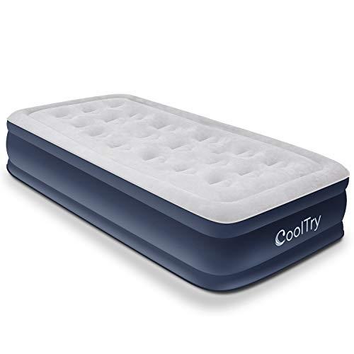 CoolTry 電動エアーベッド シングル サイズ 耐荷重300kg 長さ190×幅99×厚さ38 ...