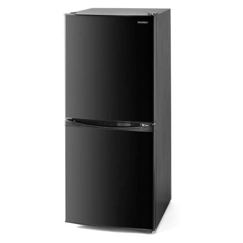 アイリスオーヤマ 冷蔵庫 142L (幅約50cm) 冷凍室52L 右開き 静音 ブラック IRSD...