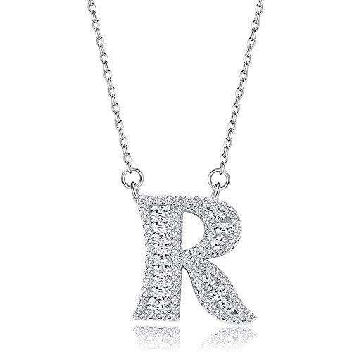 [Rockyu] アルファベット ネックレス レディース シルバー925 ジルコニア キラキラ 豪華...