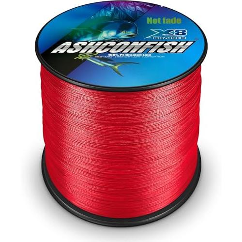 Ashconfish PEライン 色落ちしない 8編 釣り糸 500m (1号 1.2号 1.5号 ...
