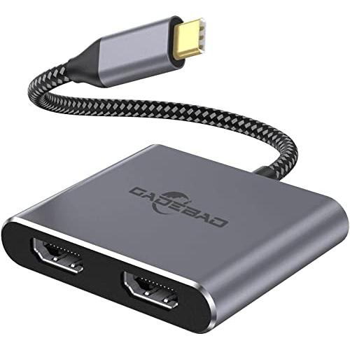 USB C HDMI 変換アダプタ 4K@60Hz 2-in-1 USB Type C デュアル H...