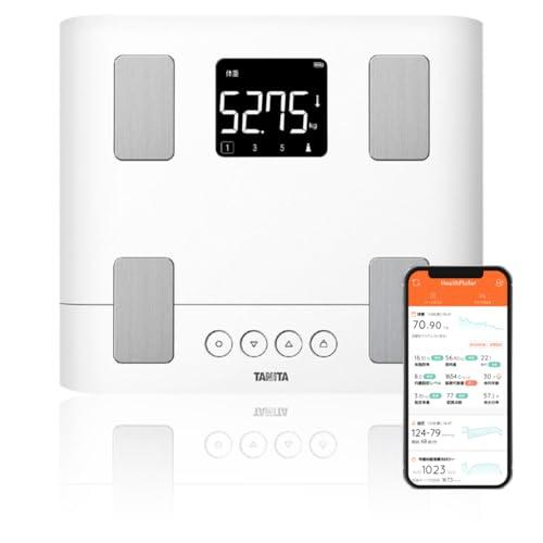 タニタ 体重計 体組成計 スマホ連動 50g単位 バックライト BC-332L WH ホワイト 子供...