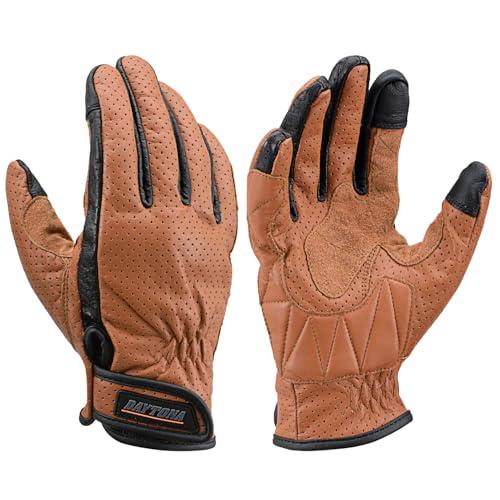 デイトナ(Daytona) バイク グローブ 夏 メッシュ スマホ対応 カウレザー パンチング スタ...
