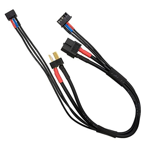 ハイテック XT60⇔ディーンズ 2S用コネクタケーブル HMJ462 ブラック系