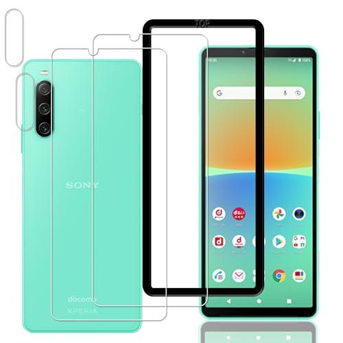 【2+2枚】KPNS ガイド枠付き 日本素材製 強化ガラス Xperia10 iii SOG04 S...