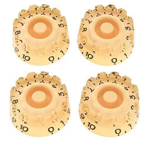 Musiclily Proノッチドスピードノブミリ規格 LP SGエレキギター用、クリーム（4個セッ...