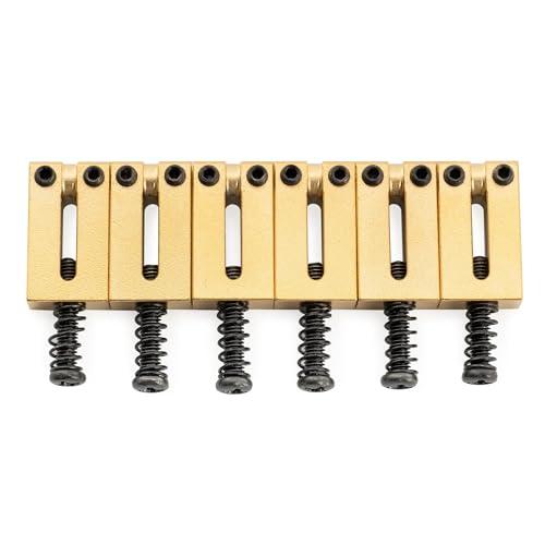 Musiclily Ultra 11.2mm ブラス製ギターブリッジサドル ビンテージストラトエレキ...