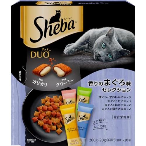 シーバ デュオ 成猫用 香りのまぐろ味セレクション 200g(20g×10袋)×12箱 ドライフード...