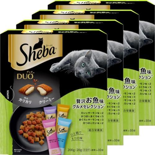シーバ デュオ 成猫用 贅沢お魚味グルメセレクション 200g(20g×10袋)×4箱 ドライフード...