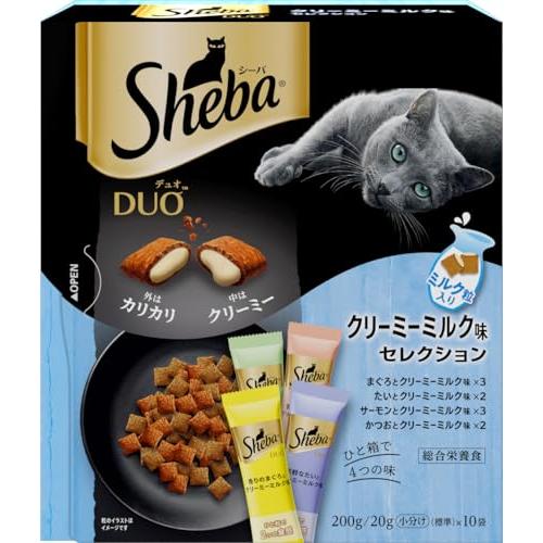 シーバ デュオ 成猫用 クリーミーミルク味セレクション 200g(20g×10袋)×12箱 ドライフ...