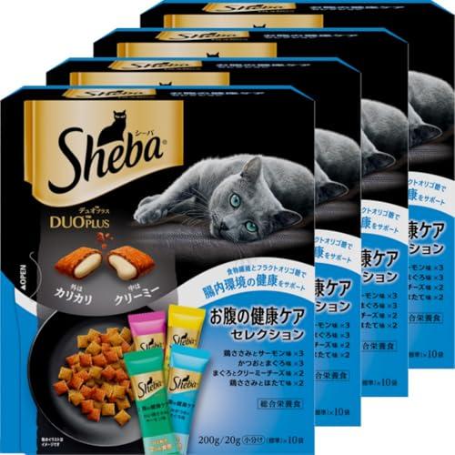 シーバ デュオ プラス 成猫用 お腹の健康ケアセレクション 200g(20g×10袋)×4箱 ドライ...