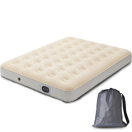 【防災対策にも!】 アイリスオーヤマ 電動エアーベッド 簡易ベッド ダブル ベロア調 30秒ですぐ膨...