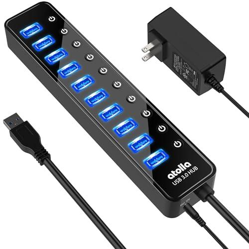 USB3.0ハブ 電源付き atolla USB ハブ 10ポート USBハブ セルフパワー USB...