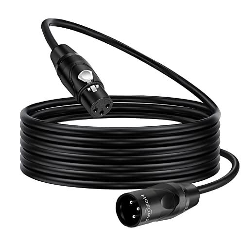 Twozoh XLR ケーブル 15M、XLR オス→メス バランス3ピン XLR マイクロフォン ...