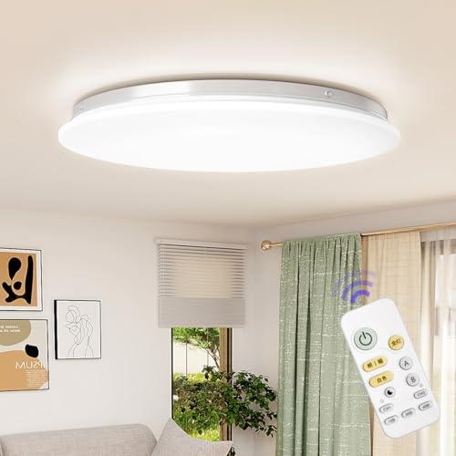 POOPEE LEDシーリングライト 8畳 薄型 リモコン付 28W 無段階連続調光 昼光色 360...