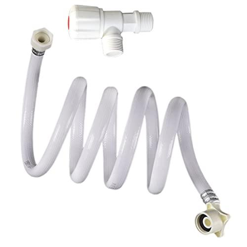 AKNPMHT 自動洗濯機給水ホース l 型 長さ80/150cmネジ穴 抜け防止給水ホース 自動給...