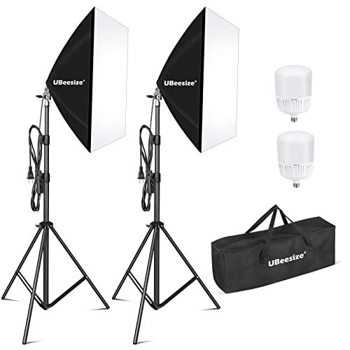 撮影用ライト UBeesize ソフトボックス 写真照明キット 最大で188cmまで調整可能70cm...