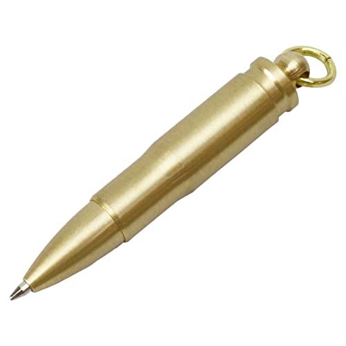 prendre キーホルダー型 ボールペン 真鍮製 替え芯3本付き コンパクト 小型 携帯 ペン 回...