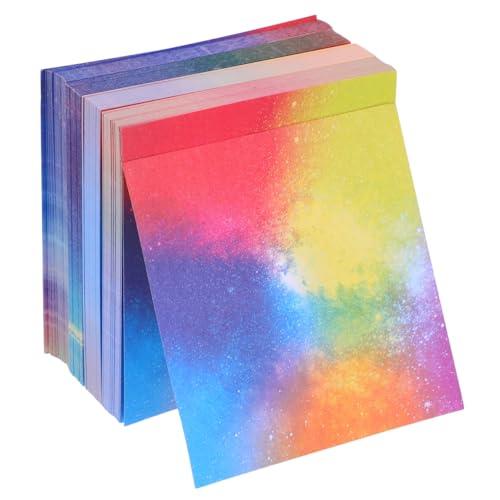 EXCEART おりがみ 折り紙 両面 キラキラ紙 ペーパー 正方形 手芸 千羽鶴用 手作り カラフ...