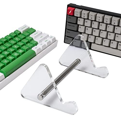 SUEHIODHY 1段アクリルキーボードディスプレイスタンド クリアメカニカルキーボードホルダー収...