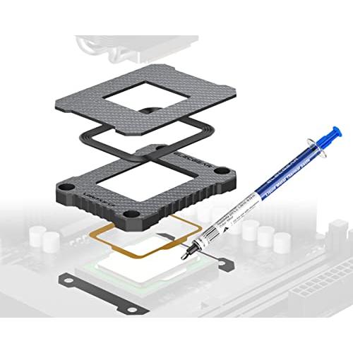 ElecGear LGA1700 CPU曲げ防止フレーム + 液体金属サーマルペースト、カーボンファ...