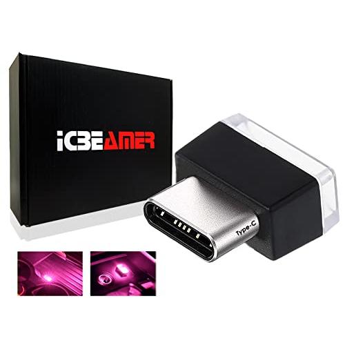 ICBEAMER タイプCアダプター 雰囲気ライト 1パック (パープル) | ユニバーサルプラグイ...