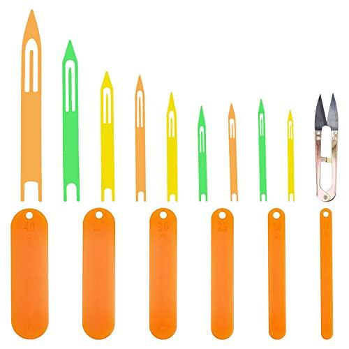 SUPERFINDINGS 2種類 15セット 1#-9# 漁網針修理ネット ラインプラスチックシャ...